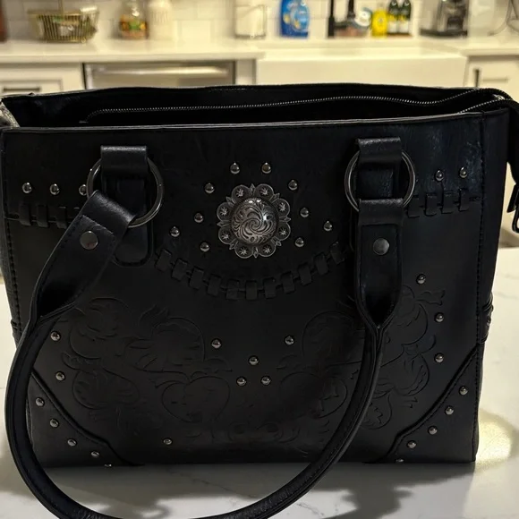 Elegant Black Embellished Tote Bag Excellent condition - Picture 7 of 7